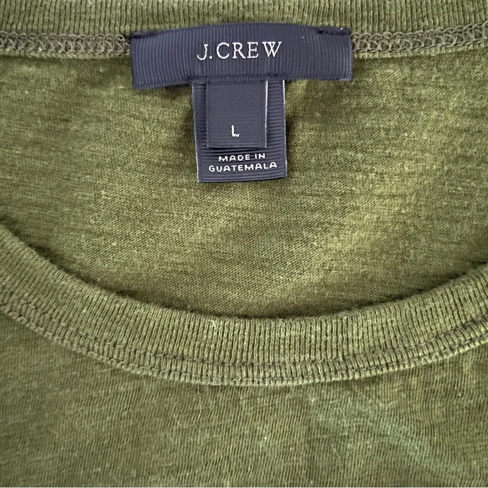 J.Crew long sleeve t-shirt dark army green Size L - Picture 3 of 6